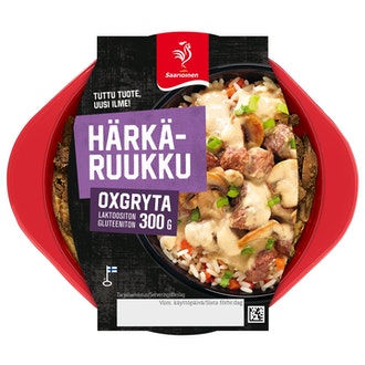 Saarioinen Härkäruukku; liha-herkkusieniruukku riisillä 300g