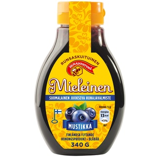 HUNAJAYHTYMÄ Mieleinen finnish liquid honeyproduct bilberry 340g