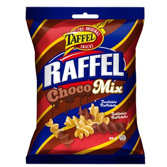 Taffel Raffel Choco Mix 85g maitosuklaa perunakierre YM