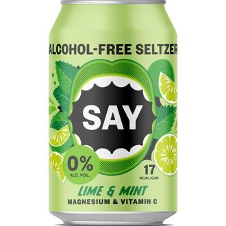 SAY Alcohol Free Seltzer Lime Mint 0% 33cl tölkki