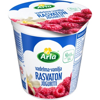 Arla Rasvaton Vadelma-vanilja jogurtti 200g