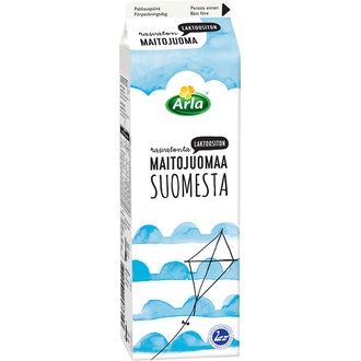 Arla 1 L Suomesta laktoositon rasvaton maitojuoma ESL