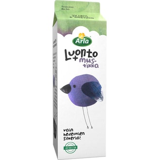 Arla Luonto+ AB 1 kg  mustikka laktoositon jogurtti