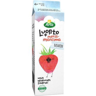 Arla Luonto+ AB 1 kg metsämansikka rasvaton jogurtti