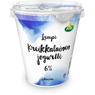 Arla Lempi Kreikkalainen 300 g 6% laktoositon jogurtti