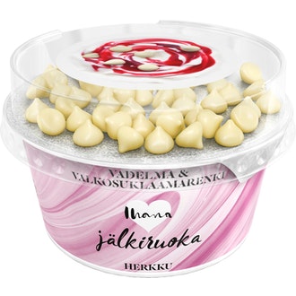 Arla Ihana Herkku jogurtti 142g vadelma & valkosuklaamarenki