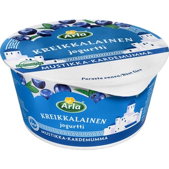 Arla kreikkalainen jogurtti 150g mustikka-kardemumma laktoositon