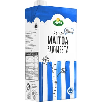 Arla 1 L Suomesta vähälaktoosinen UHT kevytmaito