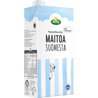 Arla rasvaton maito Suomi 1l vähälaktoosinen UHT