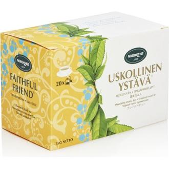 Nordqvist Uskollinen Ystävä 20 x 1,75g musta maustettu pussitee