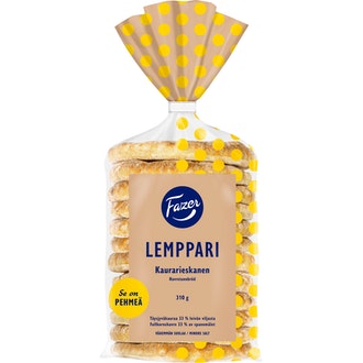 Fazer Lemppari Kaurarieskanen 12kpl 310g, kaura-vehnärieska