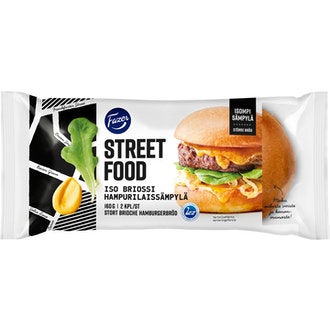 Fazer Street Food iso briossi hampurilaissämpylä 2kpl/160g