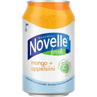 Hartwall Novelle Fresh Mango-Appelsiini Kivennäisvesi 0,33 L