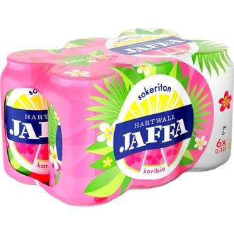6 x Hartwall Jaffa Karibia Sokeriton virvoitusjuoma 0,33 l