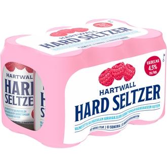 6 x Hartwall Hard Seltzer Vadelma 4,5% 0,33 l