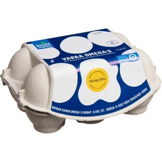 Kotimaista vapaan kanan munat omega-3 M6 348 g