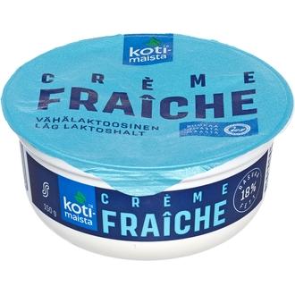 Kotimaista Creme fraiche 18 % 150g vähälaktoosinen