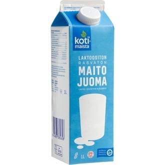 Kotimaista laktoositon 1 L rasvaton maitojuoma