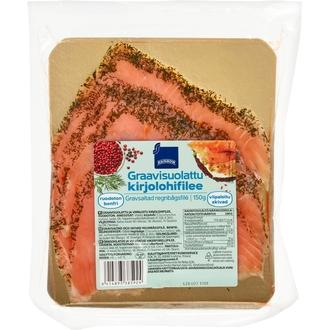Rainbow 150g graavisuolattu kirjolohifilee viipaloitu