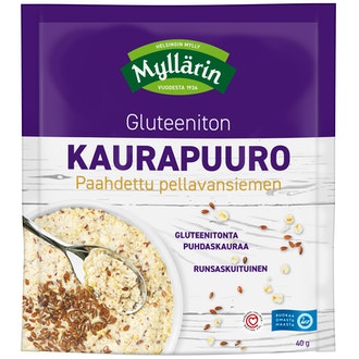 Myllärin Gluteeniton Kaurapuuro paahdettu pellavansiemen 40 g