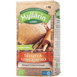 Myllärin Luomu Täysjyvävehnäjauho 1 kg
