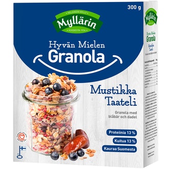 Myllärin Hyvän Mielen Granola mustikka taateli 300g