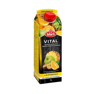 Marli Vital Hedelmänektari + 10 vitamiinia vitaminoitu nektari 1L