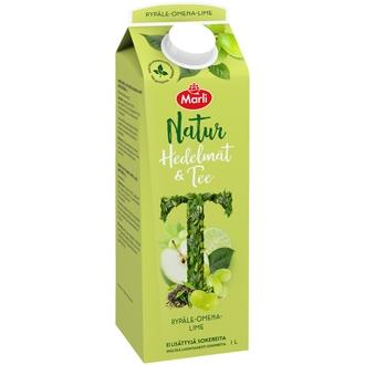 Marli Natur Hedelmät ja tee Lime-rypäle-omena mehujuoma 1 L