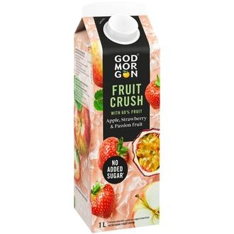 God Morgon Fruit Crush Omena & mansikka & passionhedelmä mehujuoma 1 L