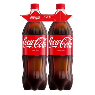 2-pack Coca-Cola Original Taste virvoitusjuoma muovipullo 1,5 L