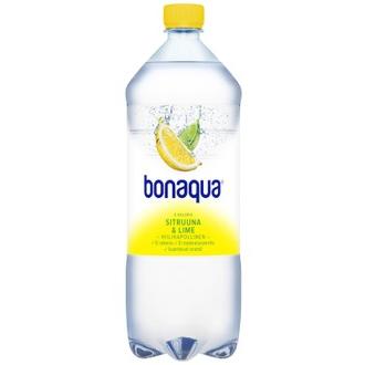 Bonaqua Sitruuna-Lime kivennäisvesi muovipullo 1,5 L