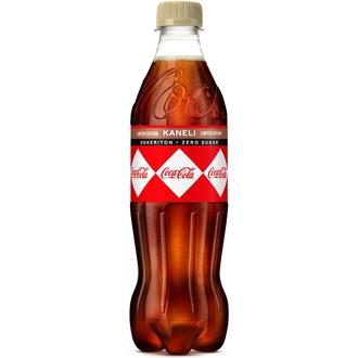 Coca-Cola Zero Sugar Kaneli Virvoitusjuoma Muovipullo 0,5 L