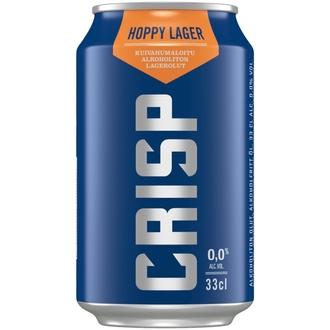 Crisp Hoppy Lager alkoholiton olut 0 % tölkki 0,33 L