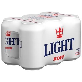 6-pack Koff Light Lager olut 3,5 % tölkki 0,33 L