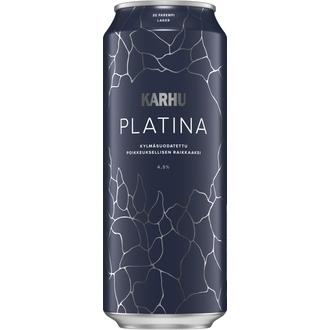 Karhu Platina Lager olut 4,5 % tölkki 0,5 L