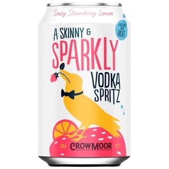Crowmoor Vodka Spritz Sassy Strawberry Lemon maustettu alkoholijuoma 4,1 % tölkki 0,33 L