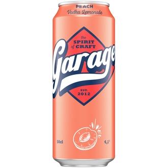 Garage Vodka Lemonade Peach maustettu alkoholijuoma 4,1 % tölkki 0,5 L
