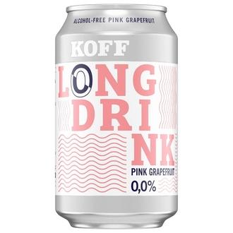 Koff Long Drink Pink Grapefruit alkoholiton lonkero 0 % tölkki 0,33 L