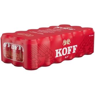 18-pack KOFF Lager olut 4,5 % tölkki 0,33 L