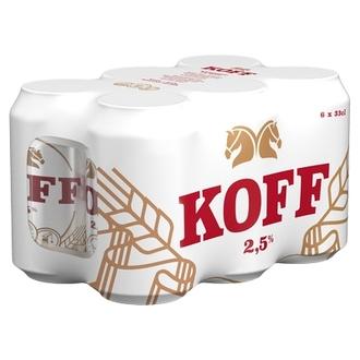 6-pack Koff Lager olut 2,5 % tölkki 0,33 L