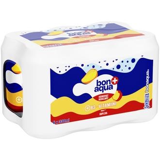6-pack Bonaqua + Hehkuvat Hedelmät Hiilihapotettu juoma tölkki 0.33 L