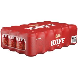 24-pack KOFF Lager olut 4,5 % tölkki 0,33 L