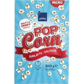 Rainbow suolattu mikropopcorn 3X100g