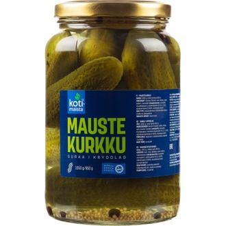 Kotimaista 1650/850 g kokonaisia kurkkuja mausteliemessä