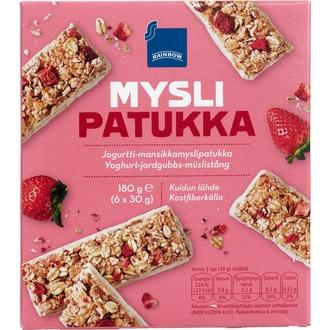 Rainbow Jogurtti-mansikka myslipatukka 180 g, 6 kpl