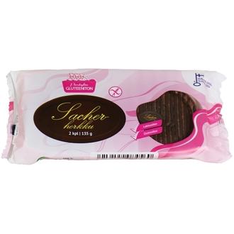 Porokylän Sacherherkku 2 kpl | 135 g pieni Sacherleivos gluteeniton