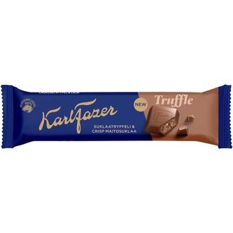 Karl Fazer maitosuklaapatukka suklaatryffelitäyteellä ja crispeillä  37g