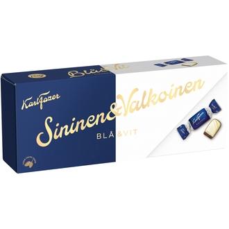 Karl Fazer maitosuklaa ja valkosuklaa konvehteja 250g