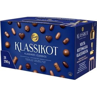 Fazer Klassikot suklaakonvehteja 290g 3-pack