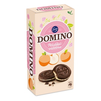 Fazer Domino keksi 350g persikka-vadelma